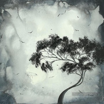  Oiseau Tableaux - Noire et blanche arbre et oiseaux
